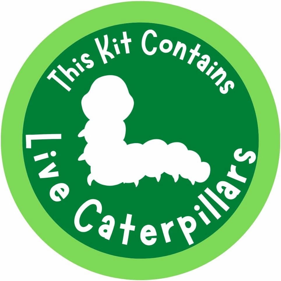 Insect Lore Butterfly Garden | 10 Live Baby Caterpillars | Habitat, STEM Journal, Chrys-A-Lids, Feeder | Raise and Release Painted Lady Butterflies
