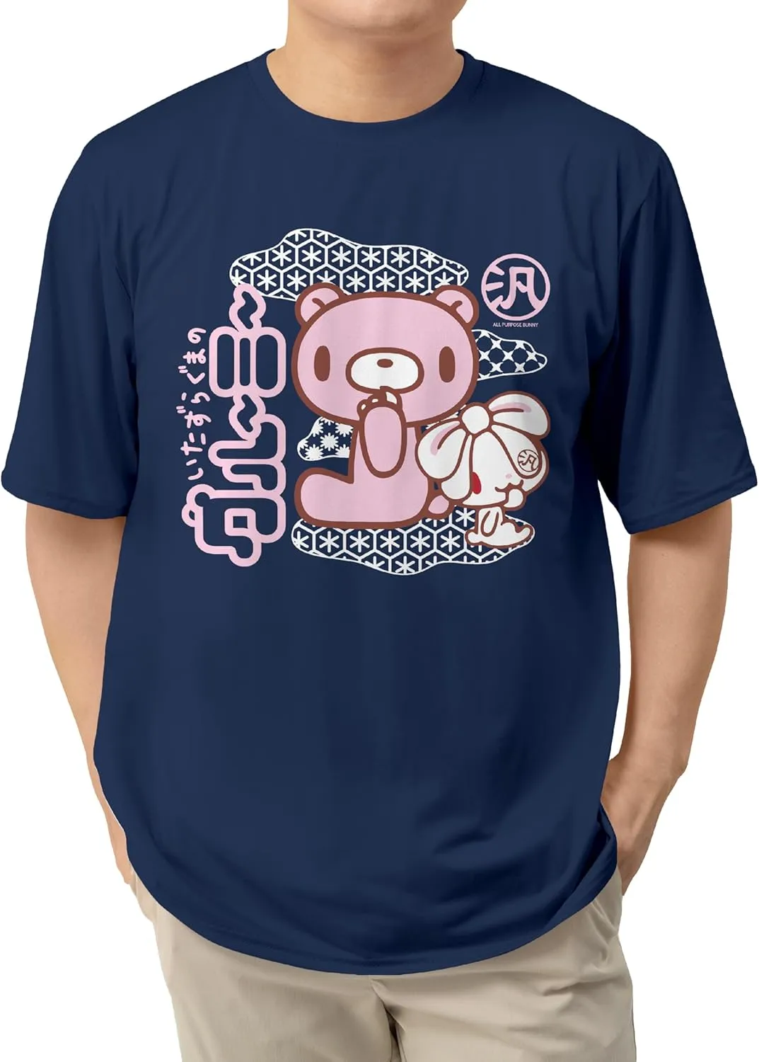 Isaac Morris Limited Gloomy Bear and Bunny Kanji Men’s and Women’s Short Sleeve T-Shirt