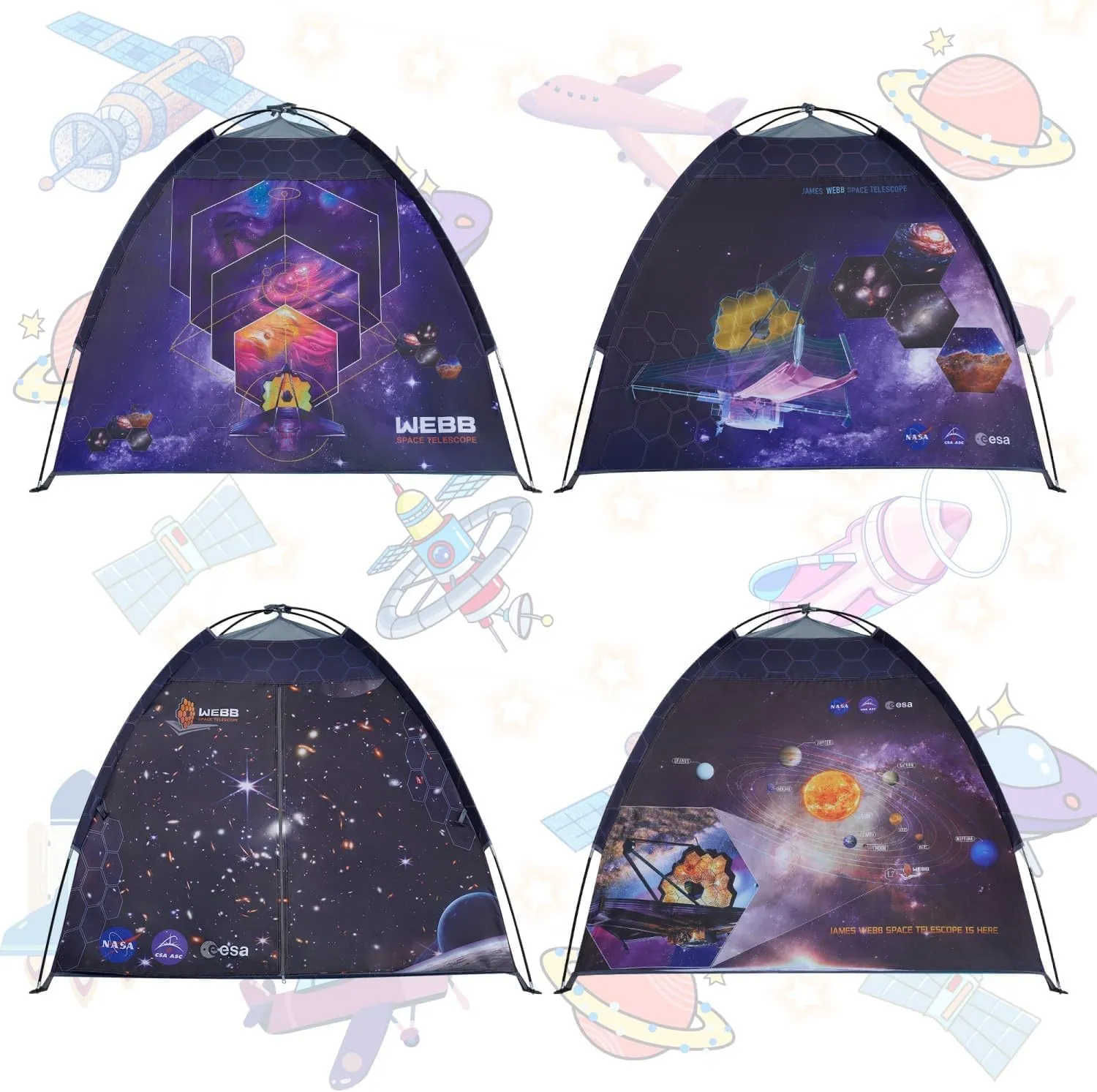 James Webb Space Telescope Kids Play Tent Indoor & Outdoor for Boys and Girls(61" x 61" x 45")