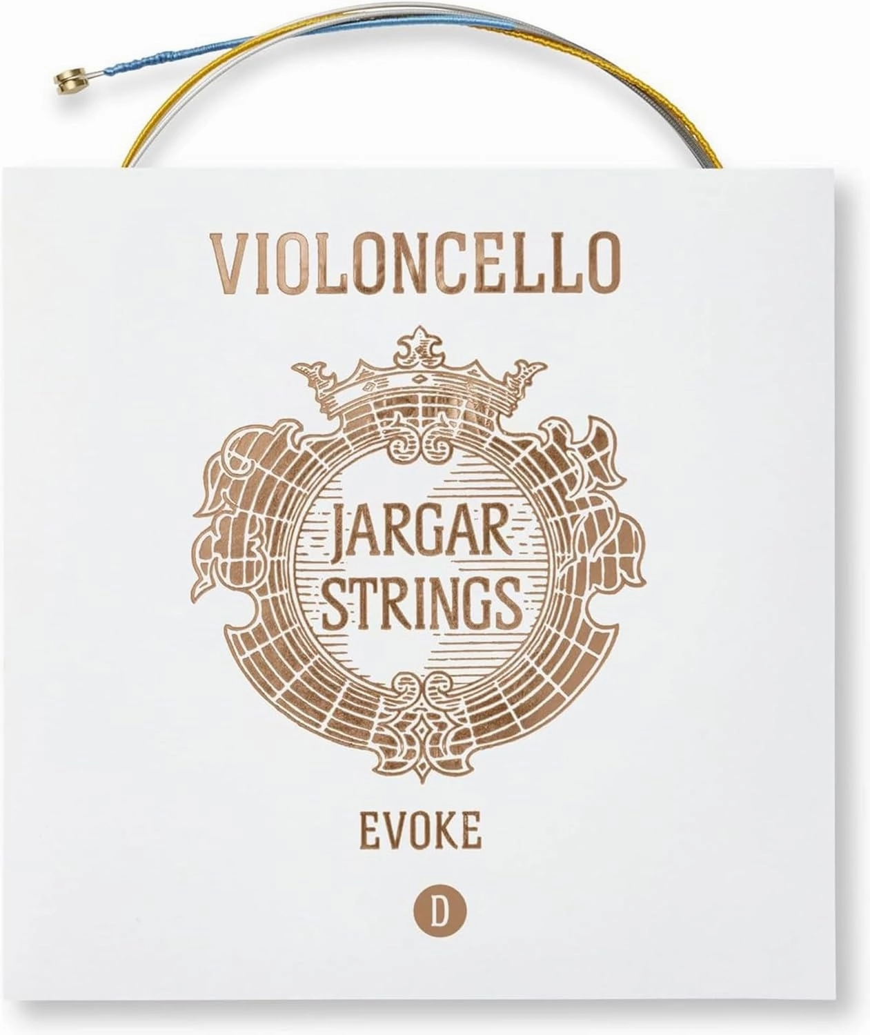 Jargar Evoke Cello D | Multi Alloy Carbon Steel Core Cello String for Professionals and Aspiring Cellists | Brilliant, Round, and Focused Sound with Elegant Timbre | Made In Denmark | D-String