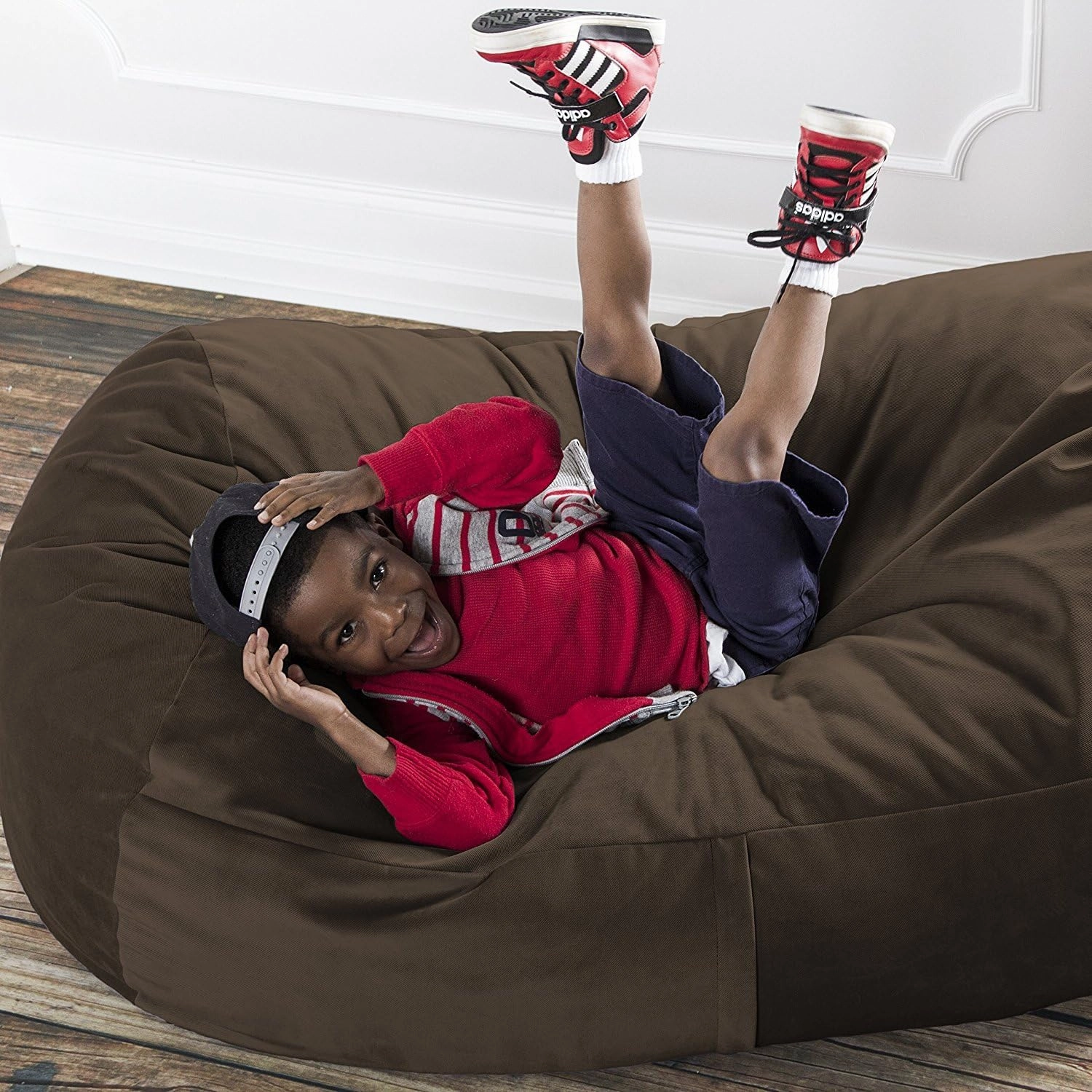 Jaxx Sofa Saxx Bean Bag Lounger, 4-Feet, Chocolate