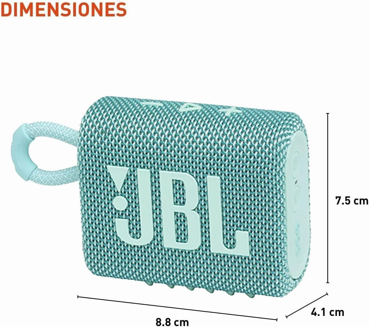 JBL Go 3 Portable Bluetooth Wireless Speaker, IP67 Waterproof and Dustproof Built-in Battery - Teal - Boomph's Comprehensive Ultimate Performance Cloth Solution for Your On-The-Go Sound Experience