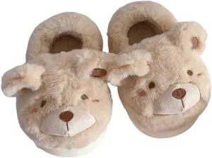 JHTPSLR Kawaii Cute Bear House Slippers - Women & Girls Winter Warm Indoor Fuzzy Slippers