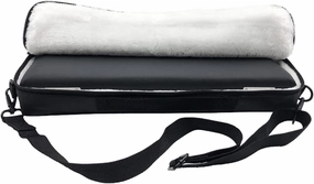 Jiayouy PU Leather Flute Case Carrying Handbag Durable for 16 Holes Flute C Foot with Adjustable Shoulder Strap