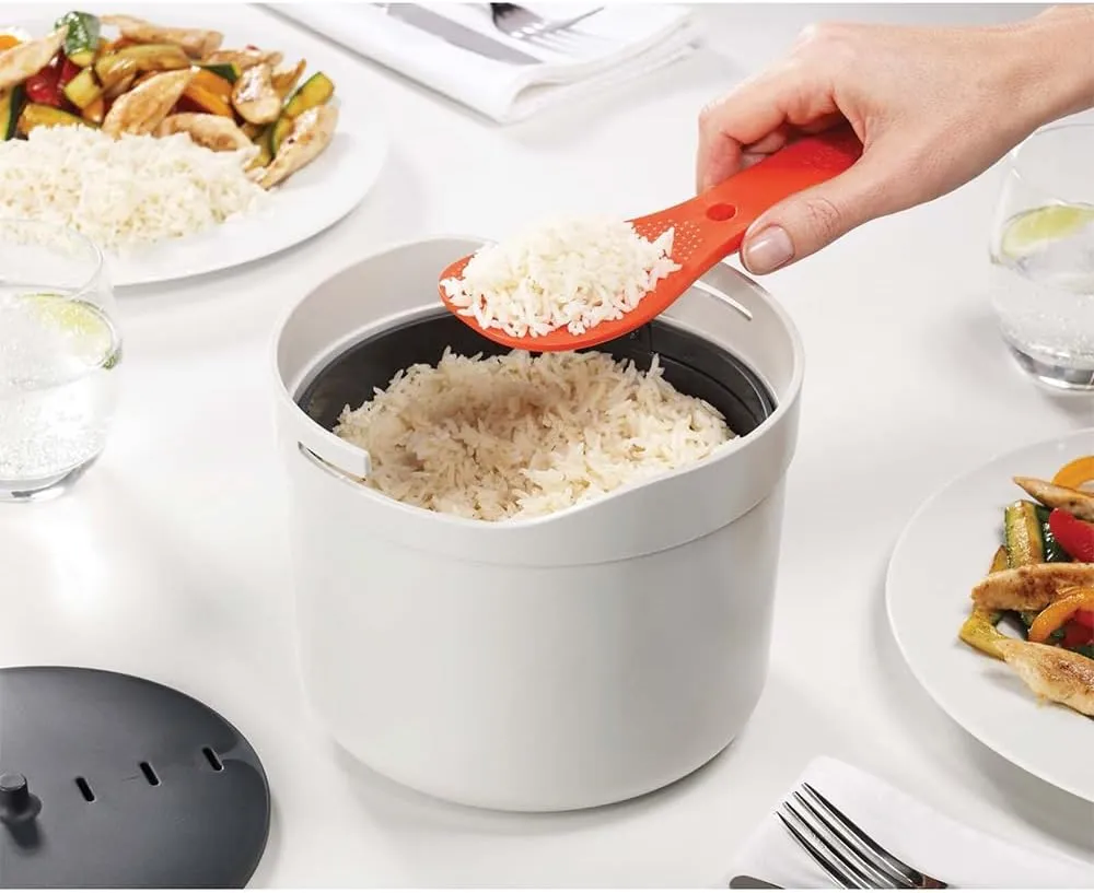 Joseph Joseph M-Cuisine Microwave Rice Cooker Steamer - Stone/Orange, 2 Liter