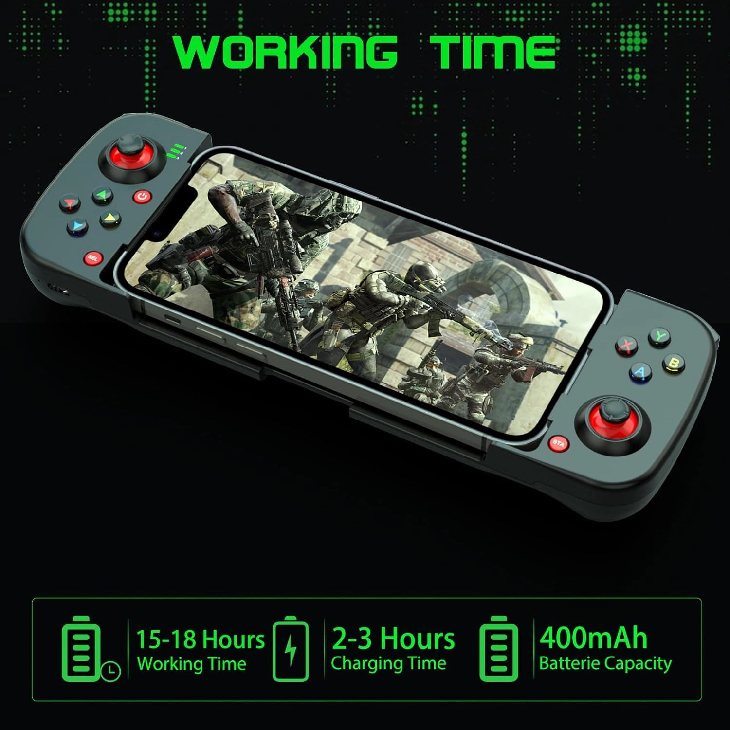 Joso Phone Controller for iPhone/Android Support Phone Case, Mobile Gaming Controller with Ergonomic Design - Wireless Gamepad for Cloud Gaming & PS Remote Play