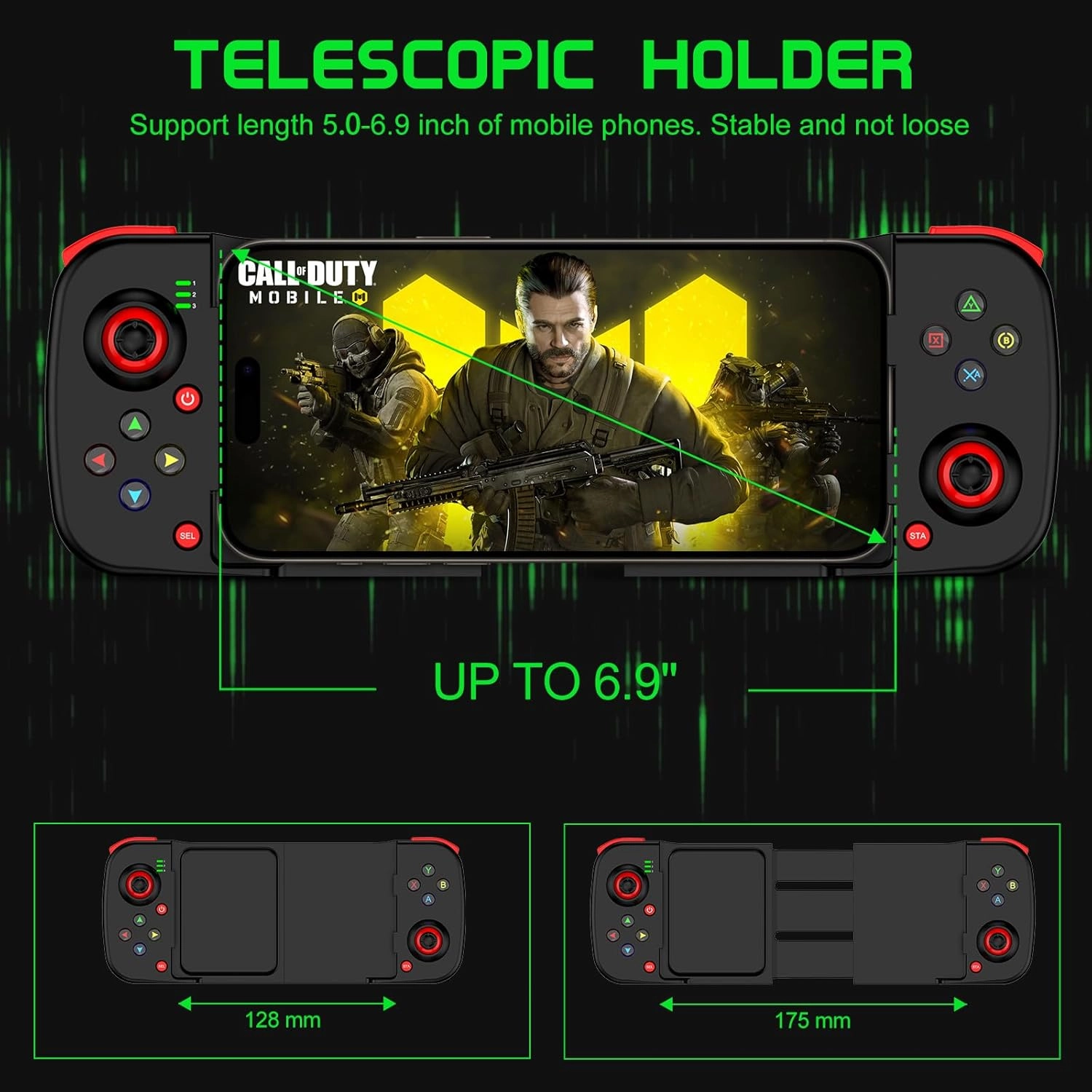 Joso Phone Controller for iPhone/Android Support Phone Case, Mobile Gaming Controller with Ergonomic Design - Wireless Gamepad for Cloud Gaming & PS Remote Play