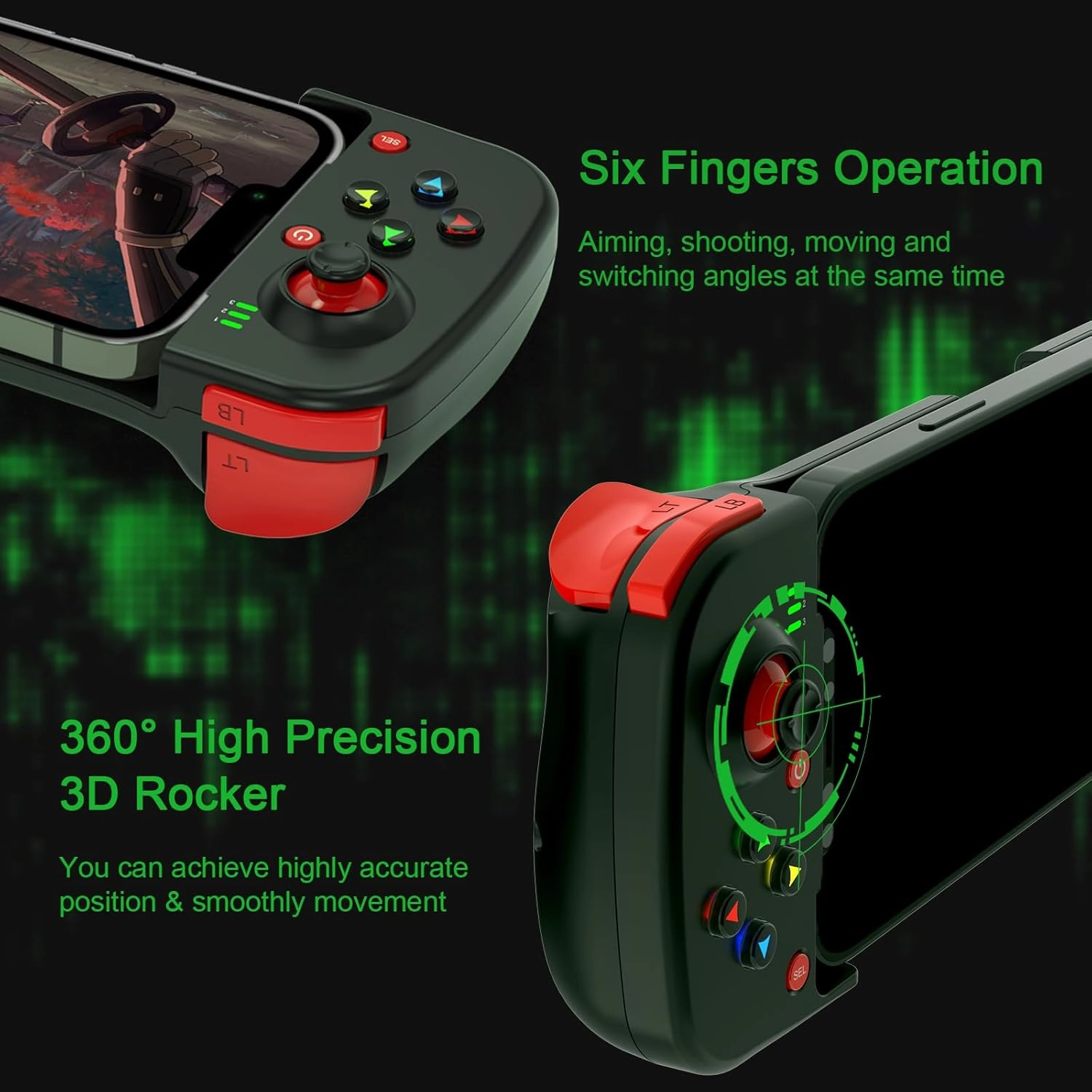 Joso Phone Controller for iPhone/Android Support Phone Case, Mobile Gaming Controller with Ergonomic Design - Wireless Gamepad for Cloud Gaming & PS Remote Play