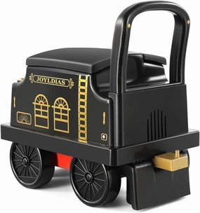 JOYLDIAS Train Carriage for Ride On Train with Songs, Stories, Storage and Handle, Black