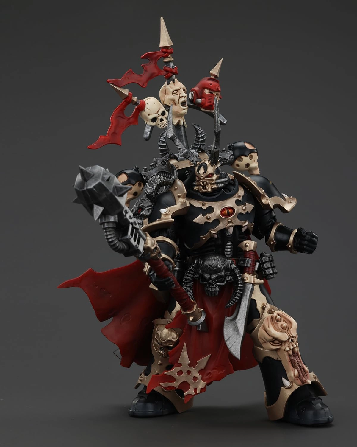 JoyToy Warhammer 40K Genuine License 1:18 Action Figure, Chaos Space Marines Black Legion Chosen Champion with Bolter and Power Maul, 4.96 inch Collectible Action Figures Sets