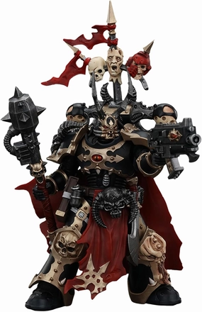 JoyToy Warhammer 40K Genuine License 1:18 Action Figure, Chaos Space Marines Black Legion Chosen Champion with Bolter and Power Maul, 4.96 inch Collectible Action Figures Sets