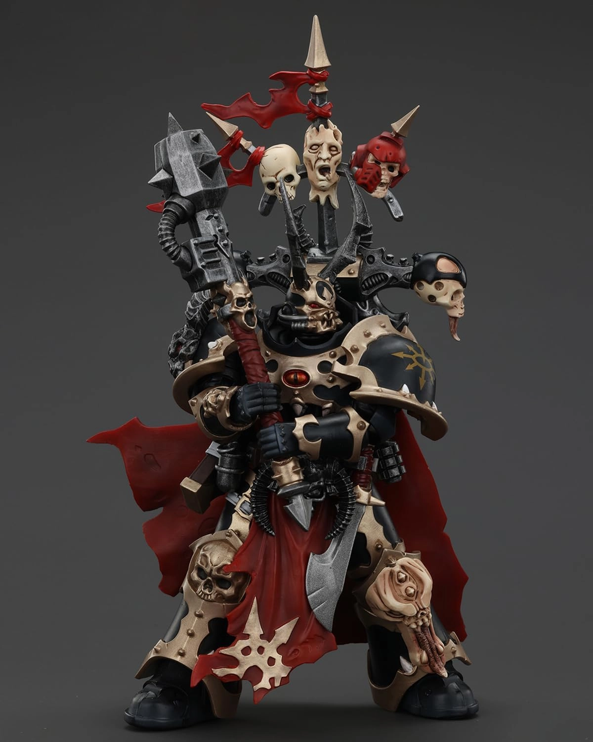 JoyToy Warhammer 40K Genuine License 1:18 Action Figure, Chaos Space Marines Black Legion Chosen Champion with Bolter and Power Maul, 4.96 inch Collectible Action Figures Sets