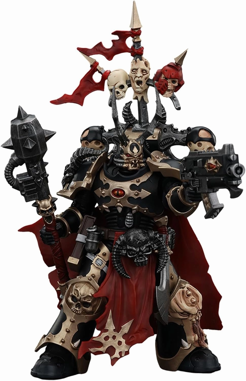 JoyToy Warhammer 40K Genuine License 1:18 Action Figure, Chaos Space Marines Black Legion Chosen Champion with Bolter and Power Maul, 4.96 inch Collectible Action Figures Sets