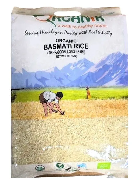 Just Organik Organic Basmati Rice (Dehradooni Long Grain)