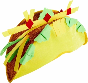 Juvale Plush Fiesta Taco Hat for Mexican Outfit - Mexican Hat for Themed Birthdays, Taco Tuesday, Cinco de Mayo & Halloween Party Costume, Dress Up, Adult Size