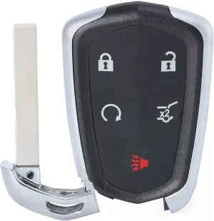 Key Fob Remote Replacement Fits for Cadillac XT4 XT5 XT6 2020 2021 2022 2023 Replaces 13522879 FCC ID: HYQ2ES 433MHz (5 Buttons)