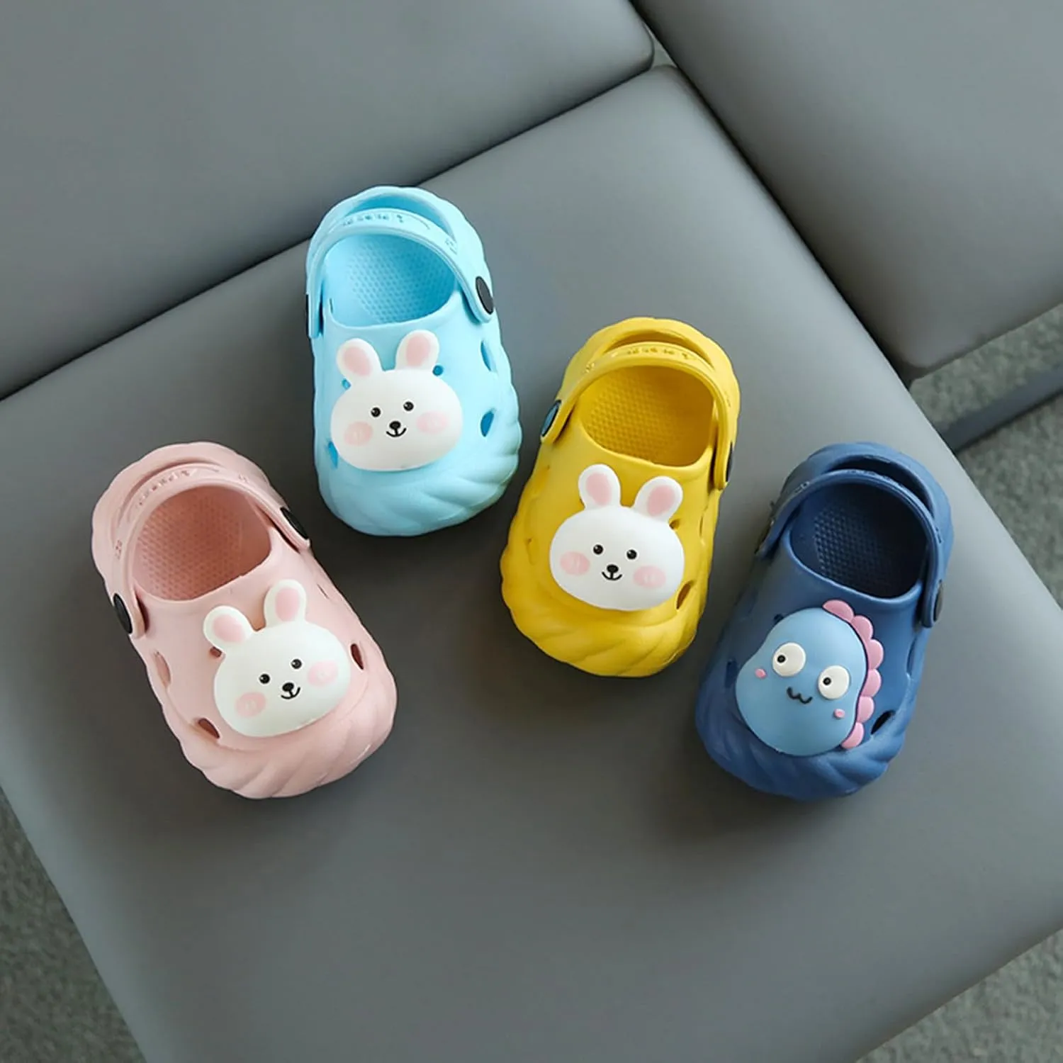 Kids' Cartoon Bunny Slippers - Soft EVA Sole, Unisex Indoor/Outdoor Shoes for Toddler/Boy/Girl