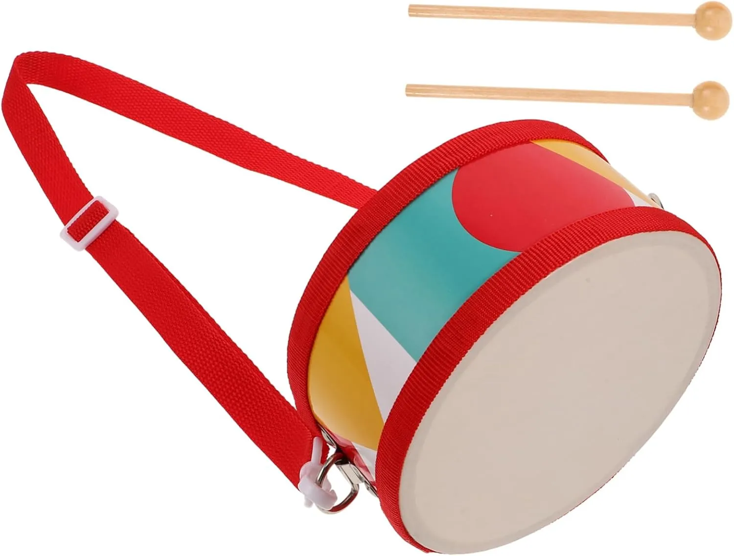 Kisangel 1set Boys and Girls Drum Toddlers Double-sided Educational Musical Instrument Rhythm Development Toy with Sticks Early Education Drum for Boys and Girls Design