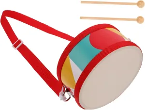 Kisangel 1set Boys and Girls Drum Toddlers Double-sided Educational Musical Instrument Rhythm Development Toy with Sticks Early Education Drum for Boys and Girls Design