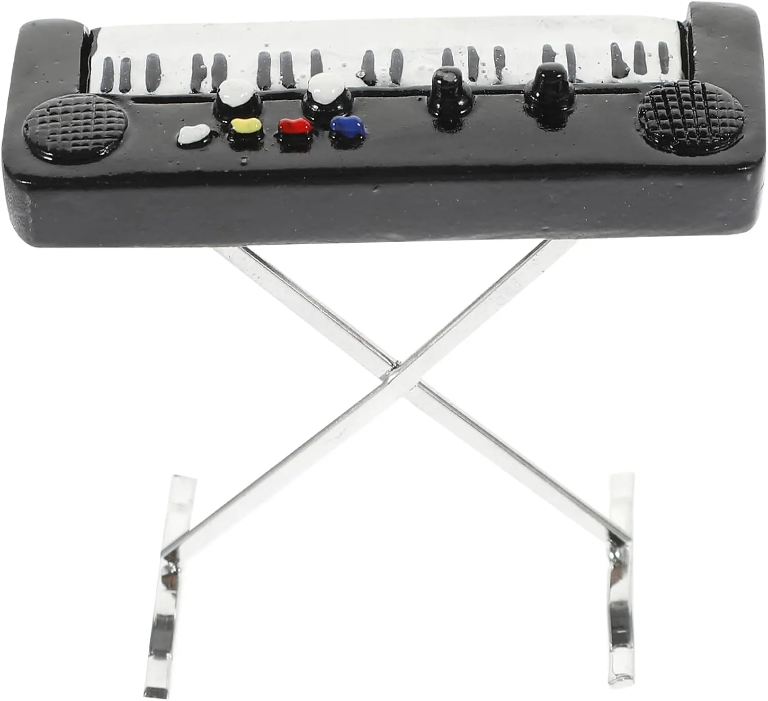 Kisangel 3pcs Dollhouse Miniature Electronic Organ Mini Musical Instruments Set Mini Model Kit Playable Instruments Decorative