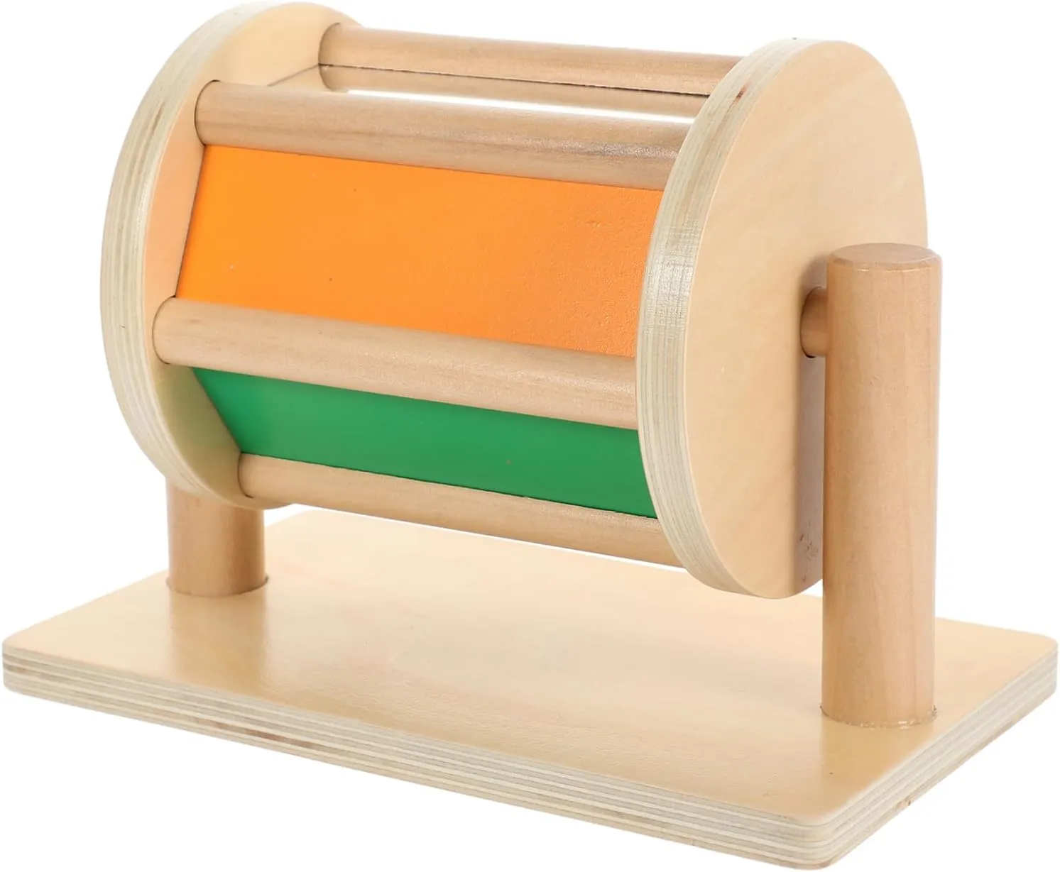 Kisangel Textile Drum Early Educational Plaything for Color Recognition Hands Skills Material Birthdays Holidays