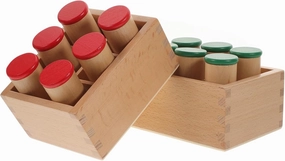 Kisangel 1 Set Learning Montessori Sound Cylinders for Auditory Training of Fun Memory Game Plaything Develop Logical Thinking and Concentration Skills