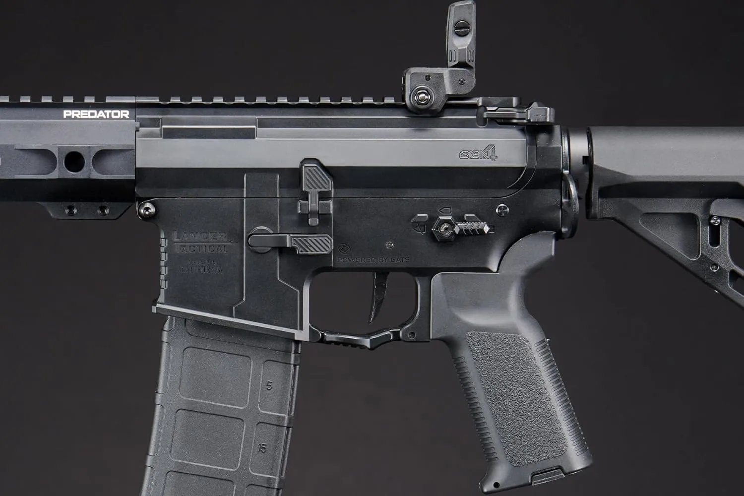 Lancer Tactical Gen 4 Gate Aster II Predator Steel CNC AEG Airsoft Rifle w/Bluetooth ETU Programmable MOSFET CQB/SBR/Carbine
