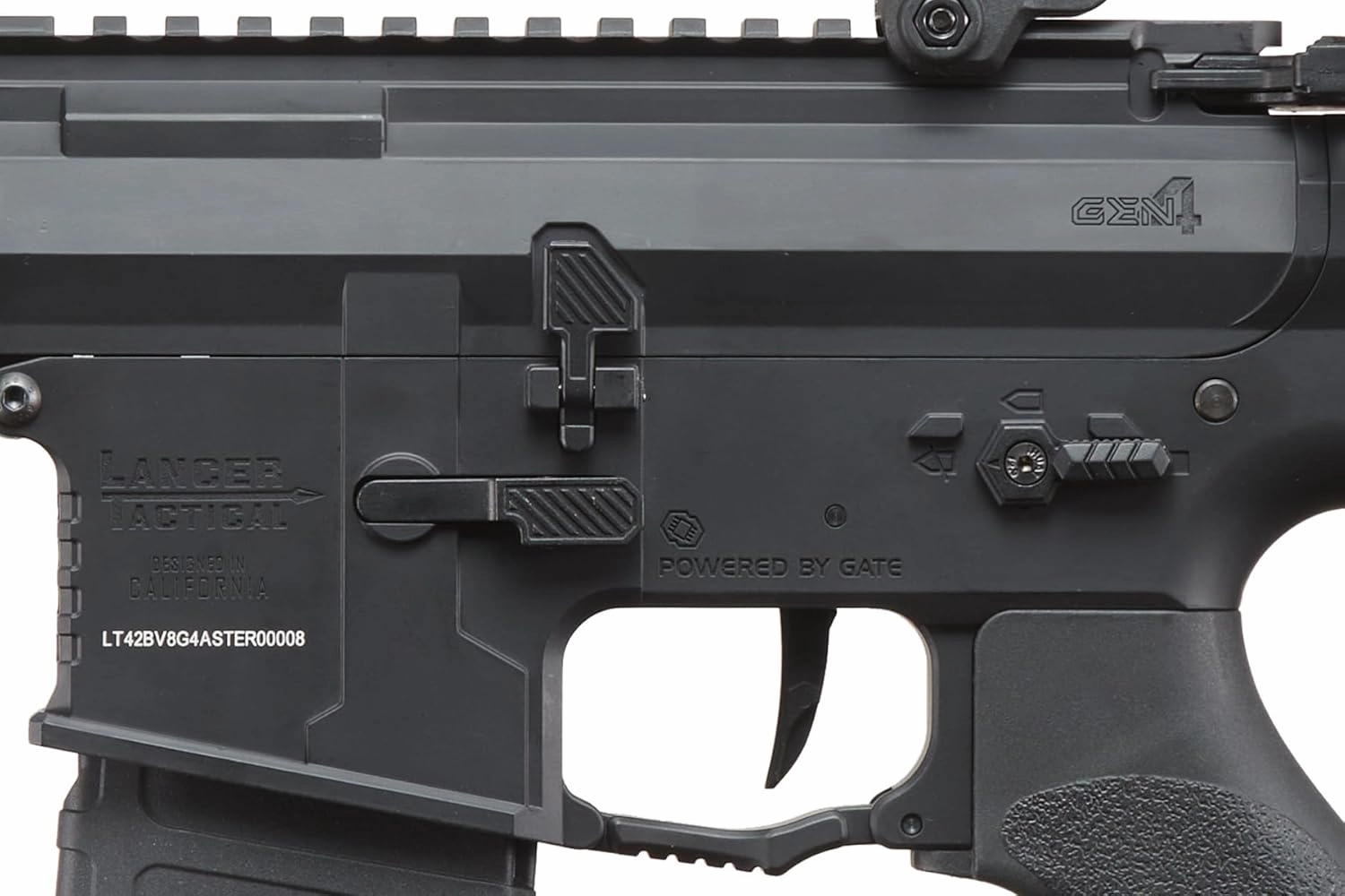 Lancer Tactical Gen 4 Gate Aster II Predator Steel CNC AEG Airsoft Rifle w/Bluetooth ETU Programmable MOSFET CQB/SBR/Carbine