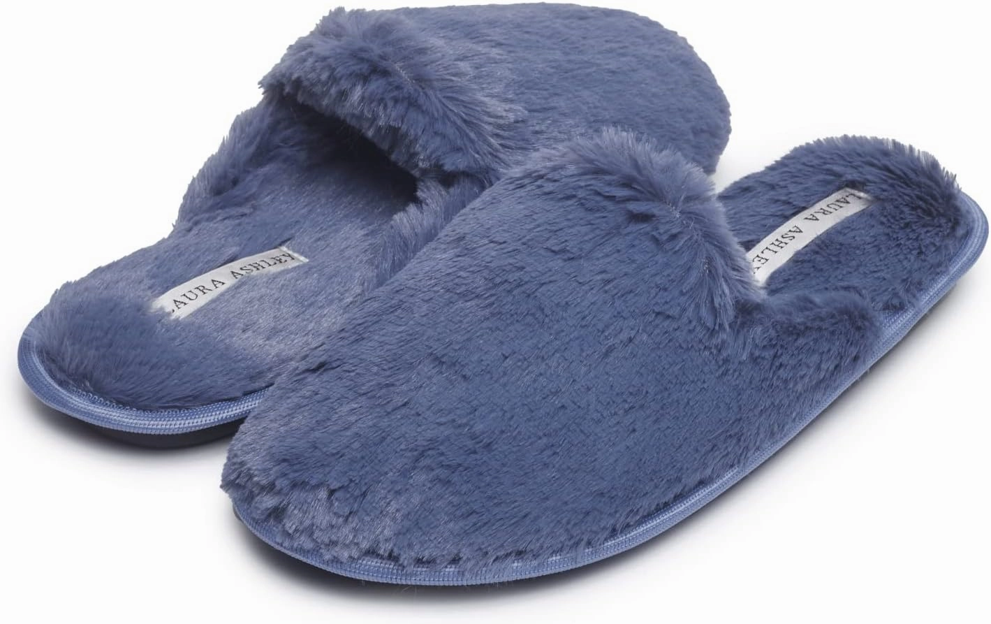 Laura Ashley Ladies All Over Plush W/Memory Foam Slippers