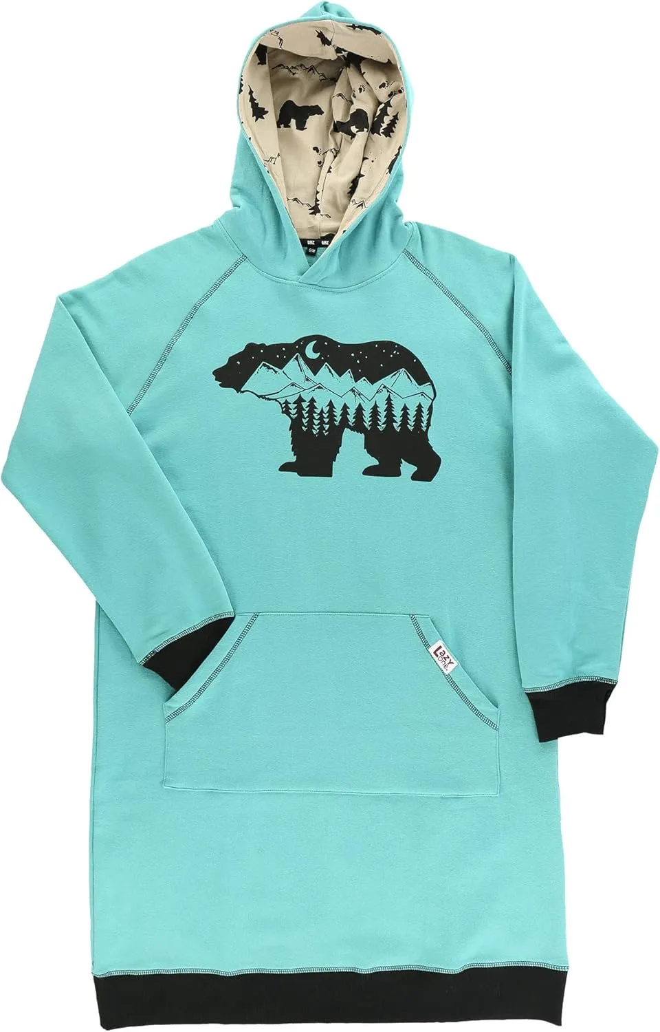 Lazy One Oversized Hoodie Sweatshirt, Comfortable Sleepwear, Sweater Dress for Women