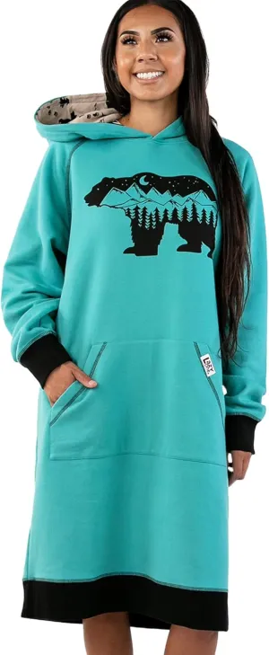 Lazy One Oversized Hoodie Sweatshirt, Comfortable Sleepwear, Sweater Dress for Women