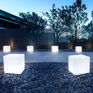 LED Cube Lights - Waterproof, Rechargeable Outdoor Illumination