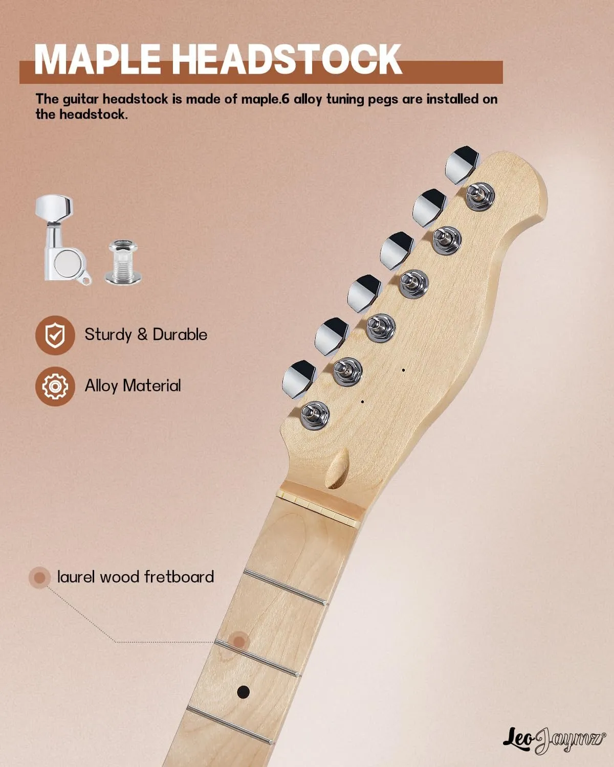 Leo Jaymz DIY TL Style Electric Guitar Kits,Spray-painted Mahogany Body,Maple Neck, including all Components (TL Sonic Blue)