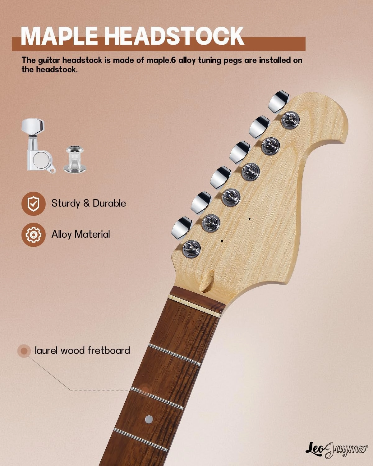 Leo Jaymz DIY ST Style Electric Guitar Kits,Spray-painted Mahogany Body,Laurel Wood Fingerboard and Maple Neck, including all Components (ST-Sonic Blue)