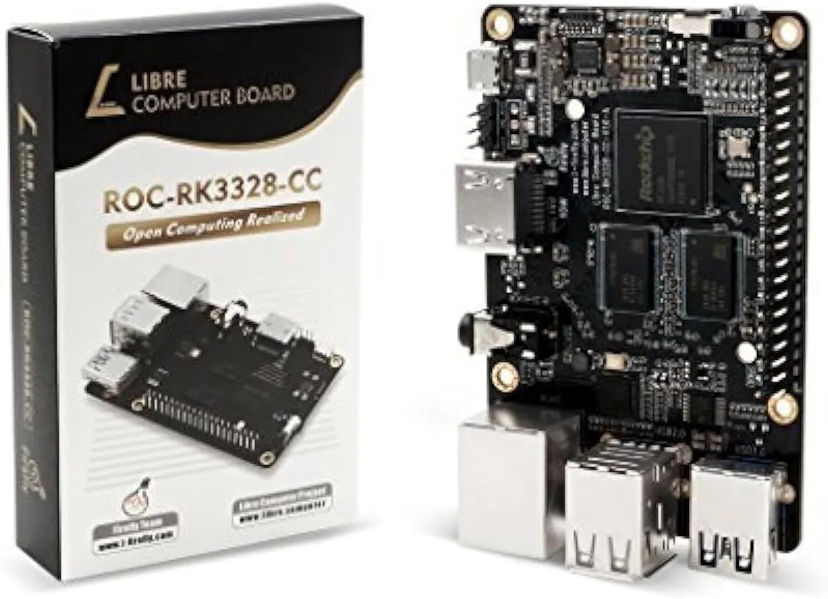 Libre Computer Board ROC-RK3328-CC (Renegade) Mini Computer with Gigabit Ethernet and USB 3.0 (4GB)