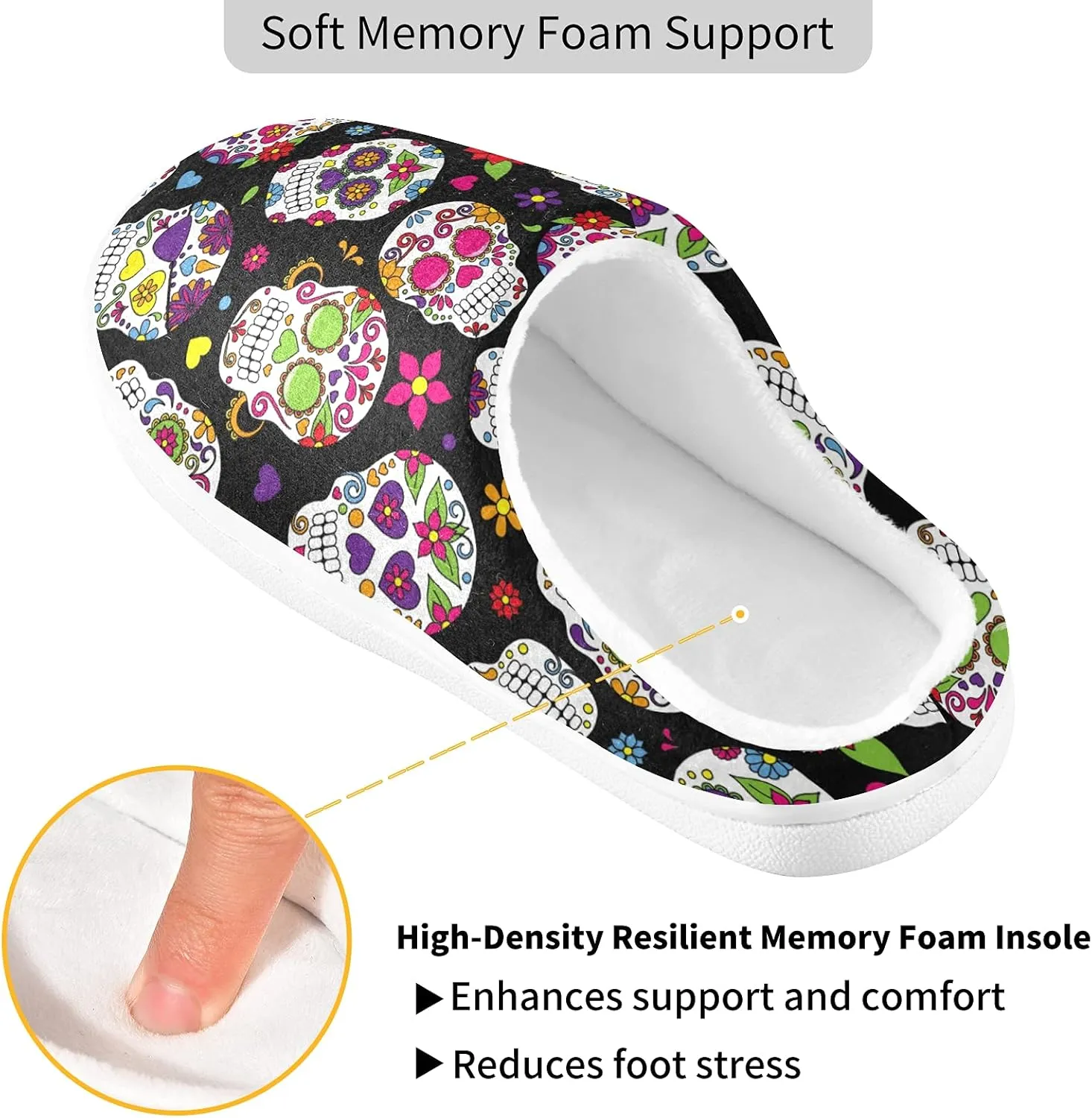 linqin Fruit Apples Womens Mens Cozy Fuzzy Slippers, Soft Warm Lightweight Memory Foam Anti-Slip House Indoor Outdoor Slippers