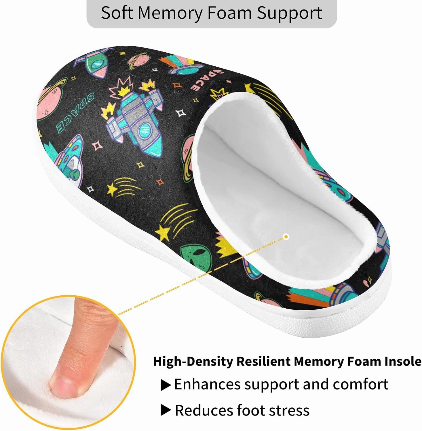 linqin Allover Geometrical Border Paisley Pattern Womens Mens Cozy Fuzzy Slippers, Soft Warm Lightweight Memory Foam Anti-Slip House Indoor Outdoor Slippers