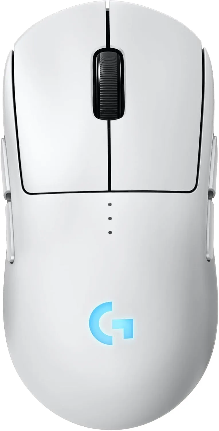 Logitech G PRO 2 Lightspeed Wireless Gaming Mouse, Right- or Left-Handed Mouse with up to 4 Customizable and Switchable Magnetic Side Buttons, 44K DPI Sensor, USB-C Charging, for PC/Mac - White