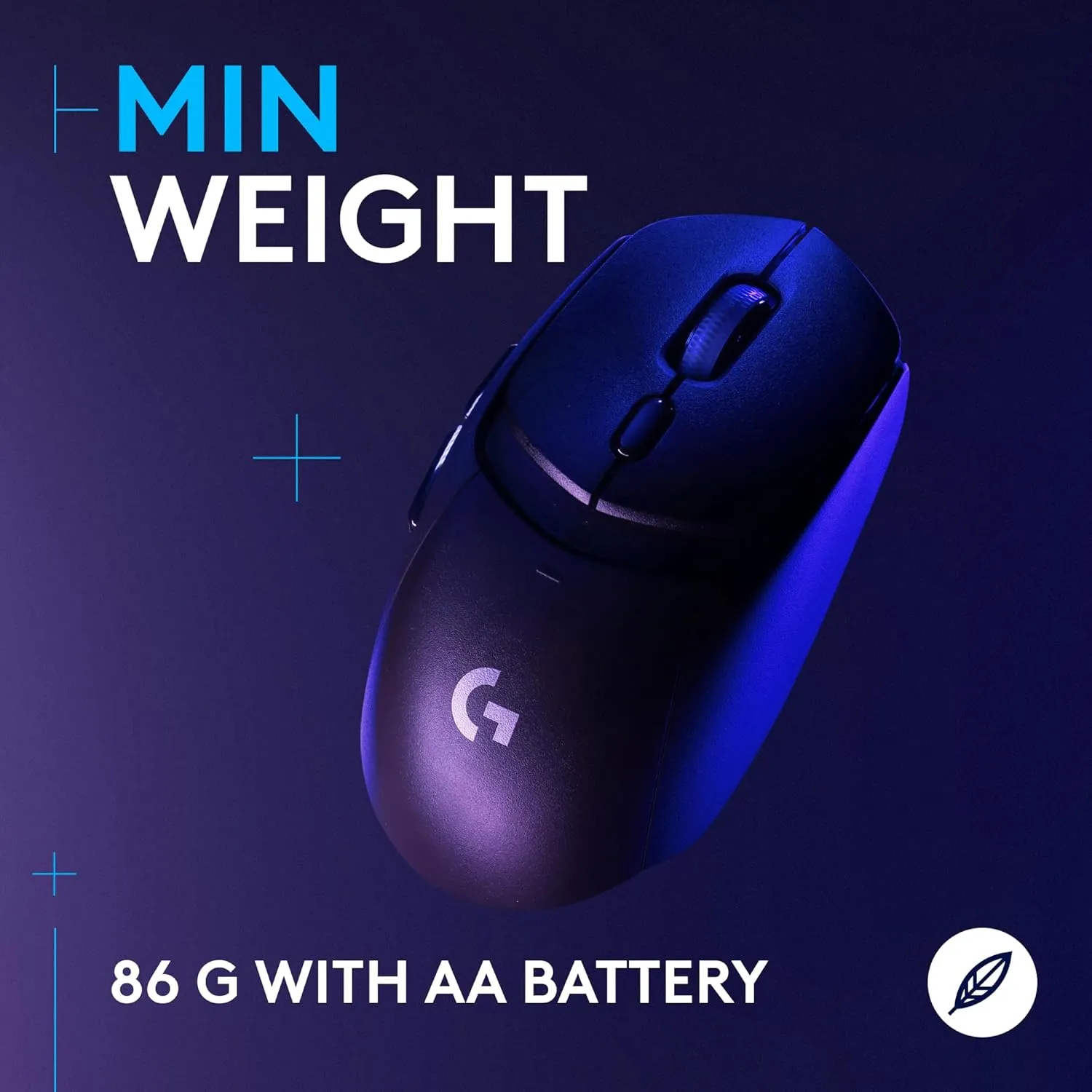 Logitech G309 Lightspeed Wireless Gaming Mouse, Lightweight, LIGHTFORCE Hybrid Switches, Hero 25K Sensor, 86g & 300  hr Battery Life with AA Battery, 6 Programmable Buttons, PC & Mac - Black