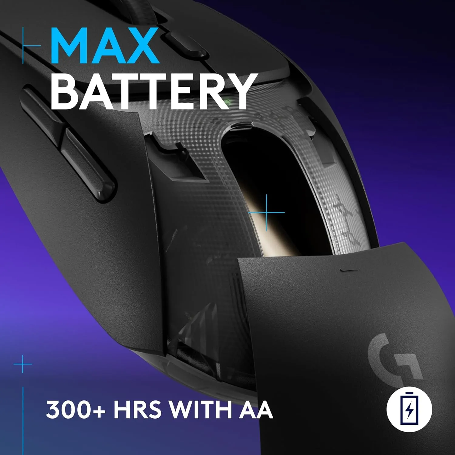 Logitech G309 Lightspeed Wireless Gaming Mouse, Lightweight, LIGHTFORCE Hybrid Switches, Hero 25K Sensor, 86g & 300  hr Battery Life with AA Battery, 6 Programmable Buttons, PC & Mac - Black