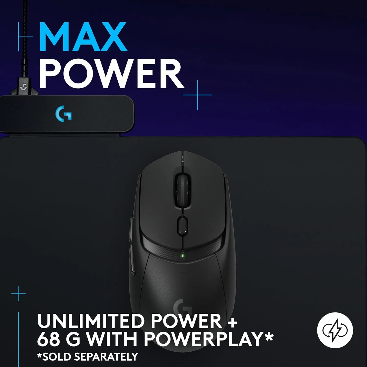 Logitech G309 Lightspeed Wireless Gaming Mouse, Lightweight, LIGHTFORCE Hybrid Switches, Hero 25K Sensor, 86g & 300  hr Battery Life with AA Battery, 6 Programmable Buttons, PC & Mac - Black