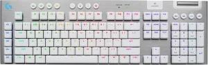Logitech G915 X Lightspeed Wireless Mechanical Gaming Keyboard, Double-Shot PBT Keycaps, Fully Programmable Keys, RGB Backlit Mac/PC Gaming Keyboards, Aluminum Finish, GL Tactile Switches, White