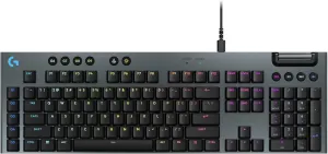 Logitech G915 X Wired Mechanical Gaming Keyboard, Double-Shot PBT Keycaps, Fully Programmable Keys, RGB Backlit Mac/PC Gaming Keyboards, Aluminum Finish, GL Linear Switches, Black