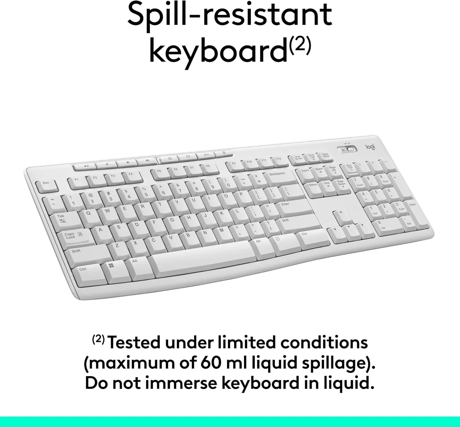 Logitech MK270 Wireless Keyboard and Mouse Combo for Windows, 2.4 GHz, 8 Multimedia Keys, PC, Laptop, Wireless Keyboard Compact Mouse Combo - White
