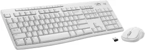 Logitech MK270 Wireless Keyboard and Mouse Combo for Windows, 2.4 GHz, 8 Multimedia Keys, PC, Laptop, Wireless Keyboard Compact Mouse Combo - White