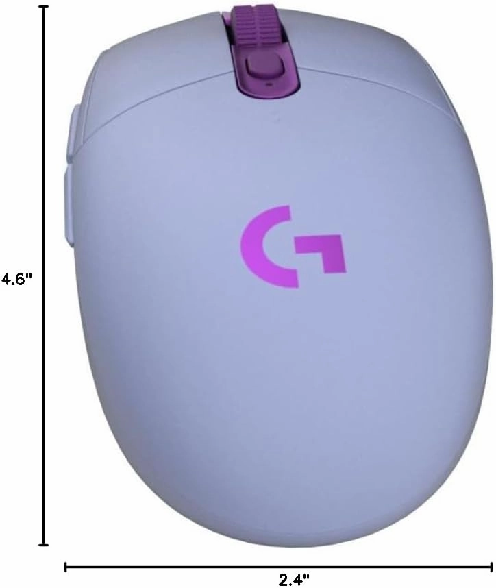 Logitech G305 LIGHTSPEED Wireless Gaming Mouse, Hero 12K Sensor, 12,000 DPI, Lightweight, 6 Programmable Buttons, 250h Battery Life, On-Board Memory, PC/Mac - Lilac