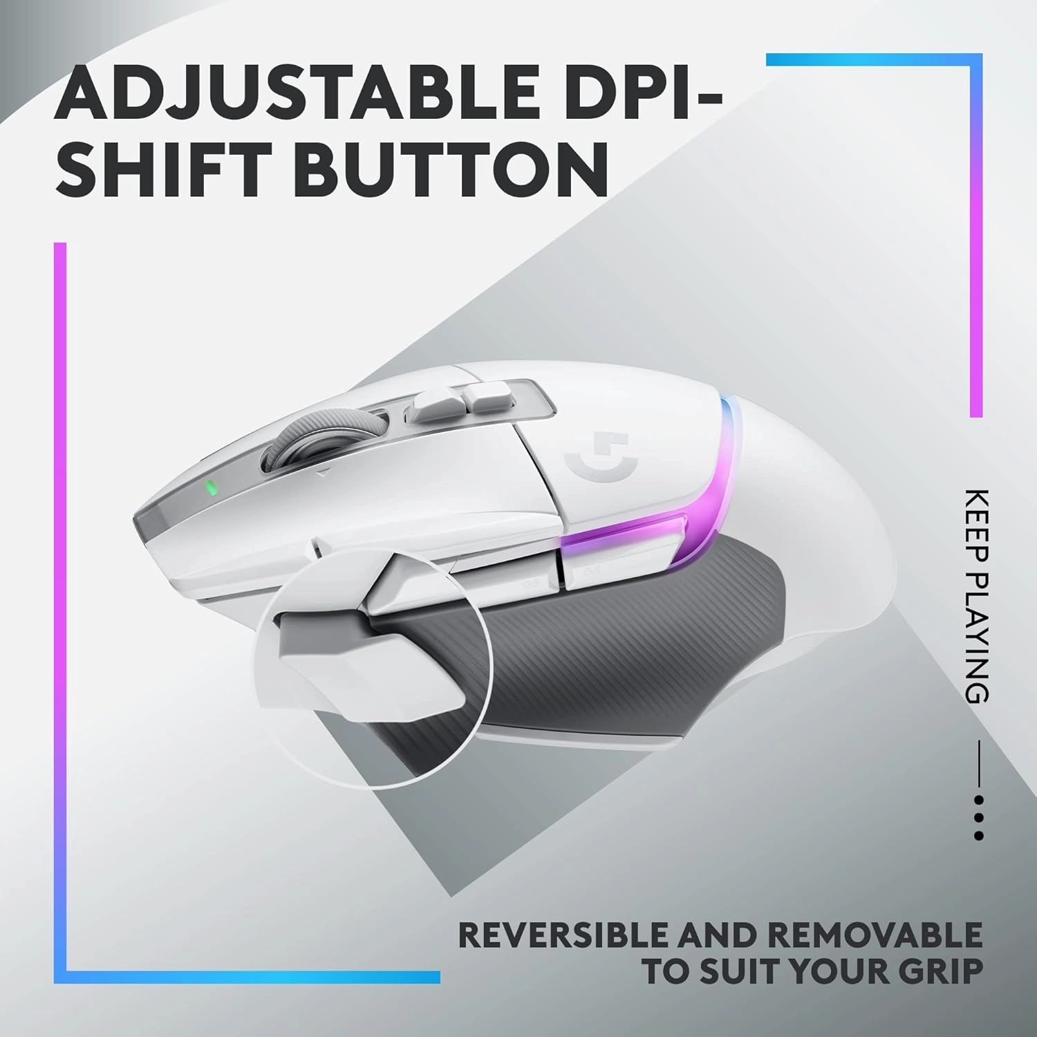 Logitech G502 X Plus Lightspeed Wireless Gaming Mouse, White | Hero Sensor, 25,600 DPI, 13 Programmable Buttons, LIGHTFORCE Switches, RGB Lighting, PC/Mac | with Signature Series Charging Dock