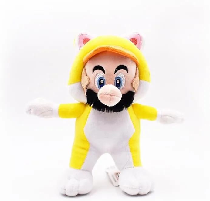 Luigi Cat Plush Toy,Stuffed Animals Soft Merry Cute Cartoon Character Stuffed Doll 8"