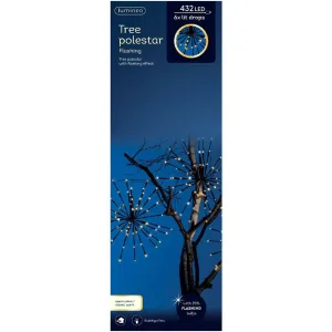 Lumineo 432 LED Warm/Classic White Flashing Tree Polestar