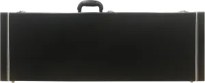 Lykos 39" Upgraded High Grade Electric Guitar Square Hard Case Tweed Fits Fender Stratocaster/Telecaster and other Standard Electric Guitars Hard Shell Protective Carrying Case (Black)